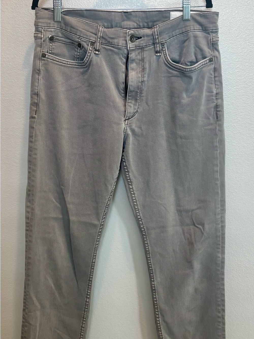 rag & bone Men's Straight Jeans in Light Gray